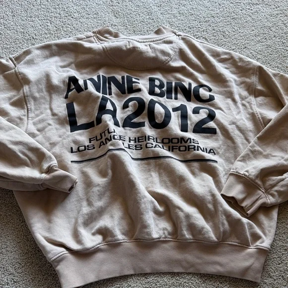 Anine Bing Beige Crewneck Sweater - Picture 6 of 9